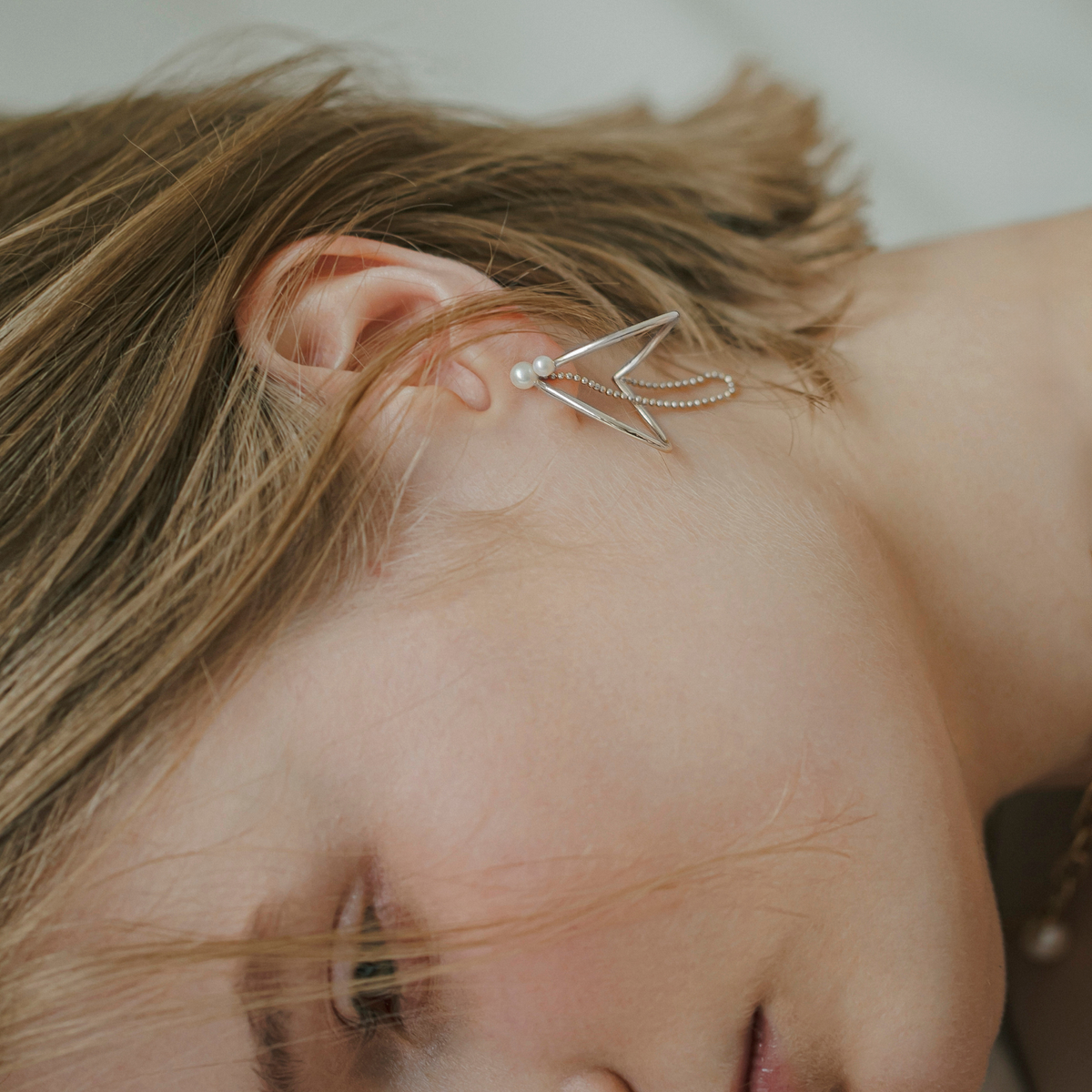 link】クレセントチェーンピアス silver – h..Online Store link】クレセントチェーンピアス silver – h..Online Store