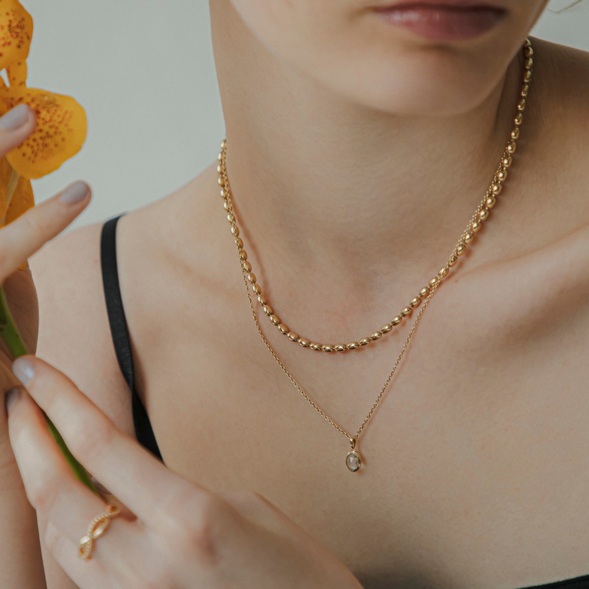 CH collection】オーバルボールチェーンネックレス gold – h..Online Store