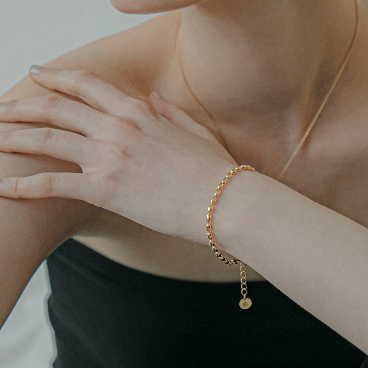CH collection】オーバルボールチェーンブレスレット gold – h..Online