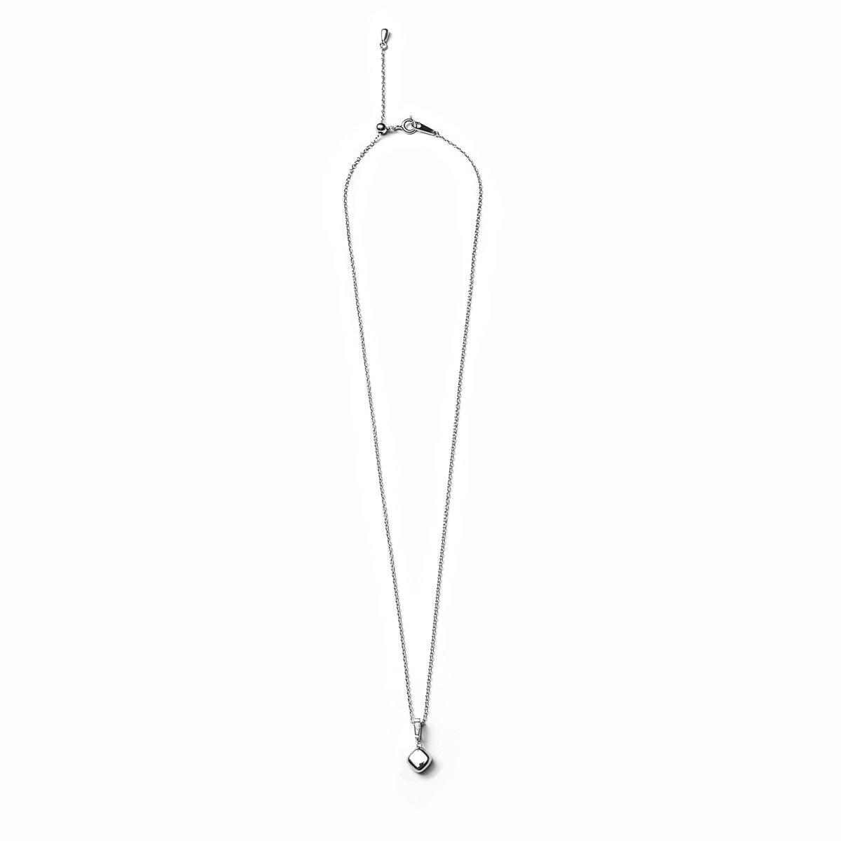comet] Square & Topaz Necklace Silver – h..Online Store