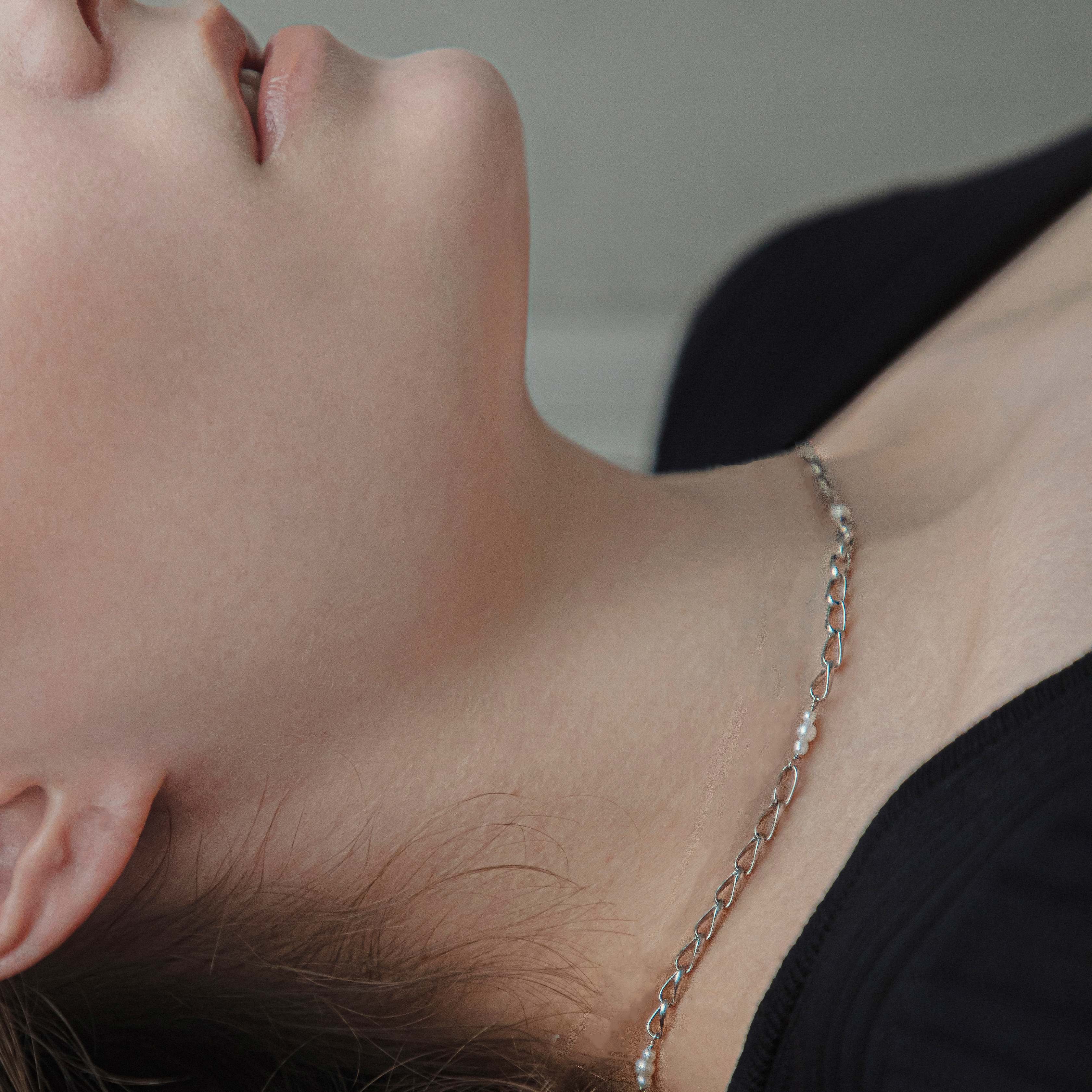 【anchor】ステーションパールチョーカー silver