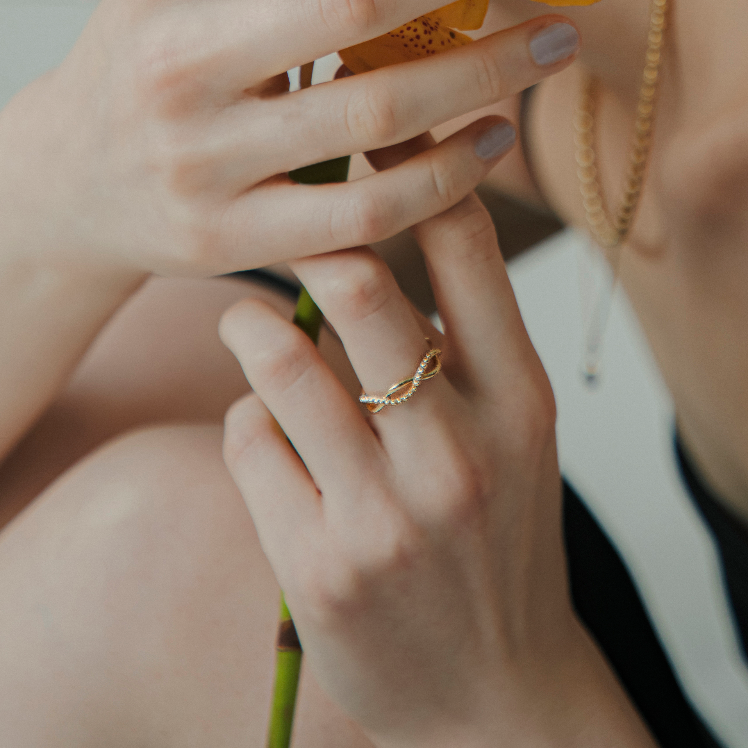 【dressing】レイヤードリング・ウェーブ gold