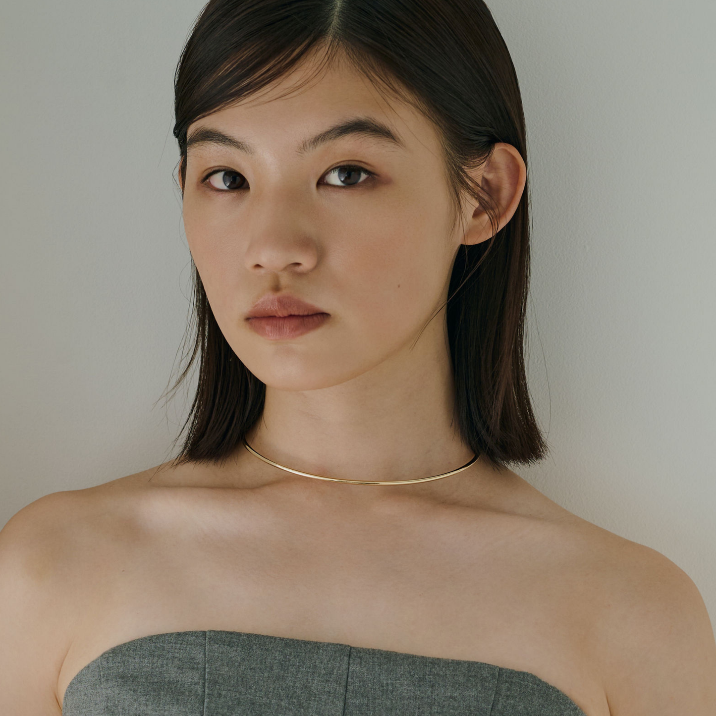 【anchor】パールネックカフ2.5mmリバーシブル gold