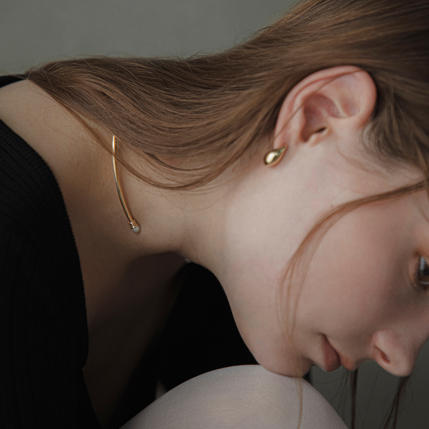 【anchor】パールネックカフ2.5mmリバーシブル gold