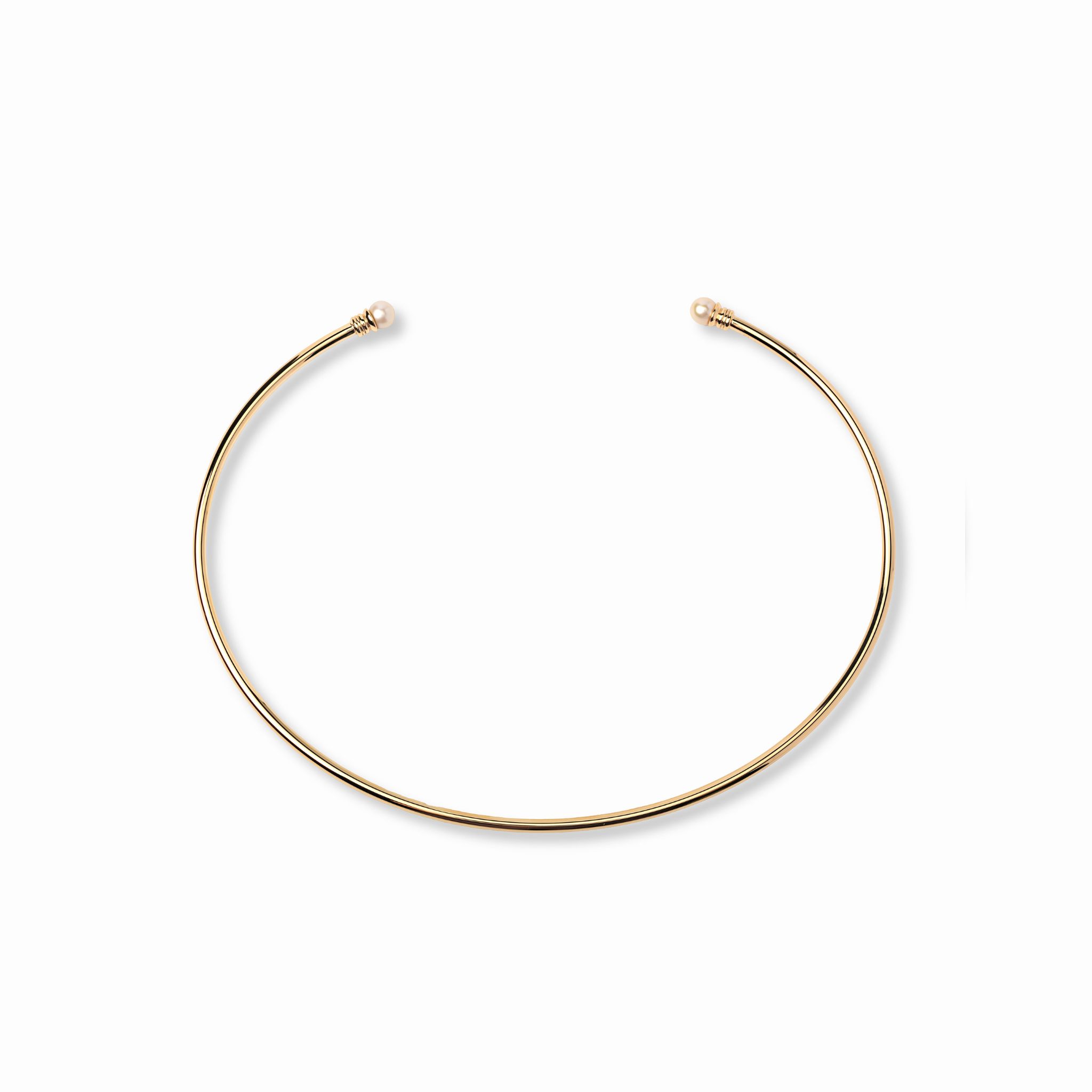 【anchor】パールネックカフ2.5mmリバーシブル gold