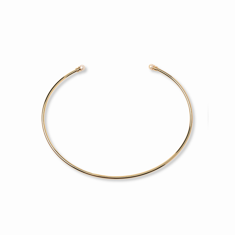 【anchor】パールネックカフ2.5mmリバーシブル gold