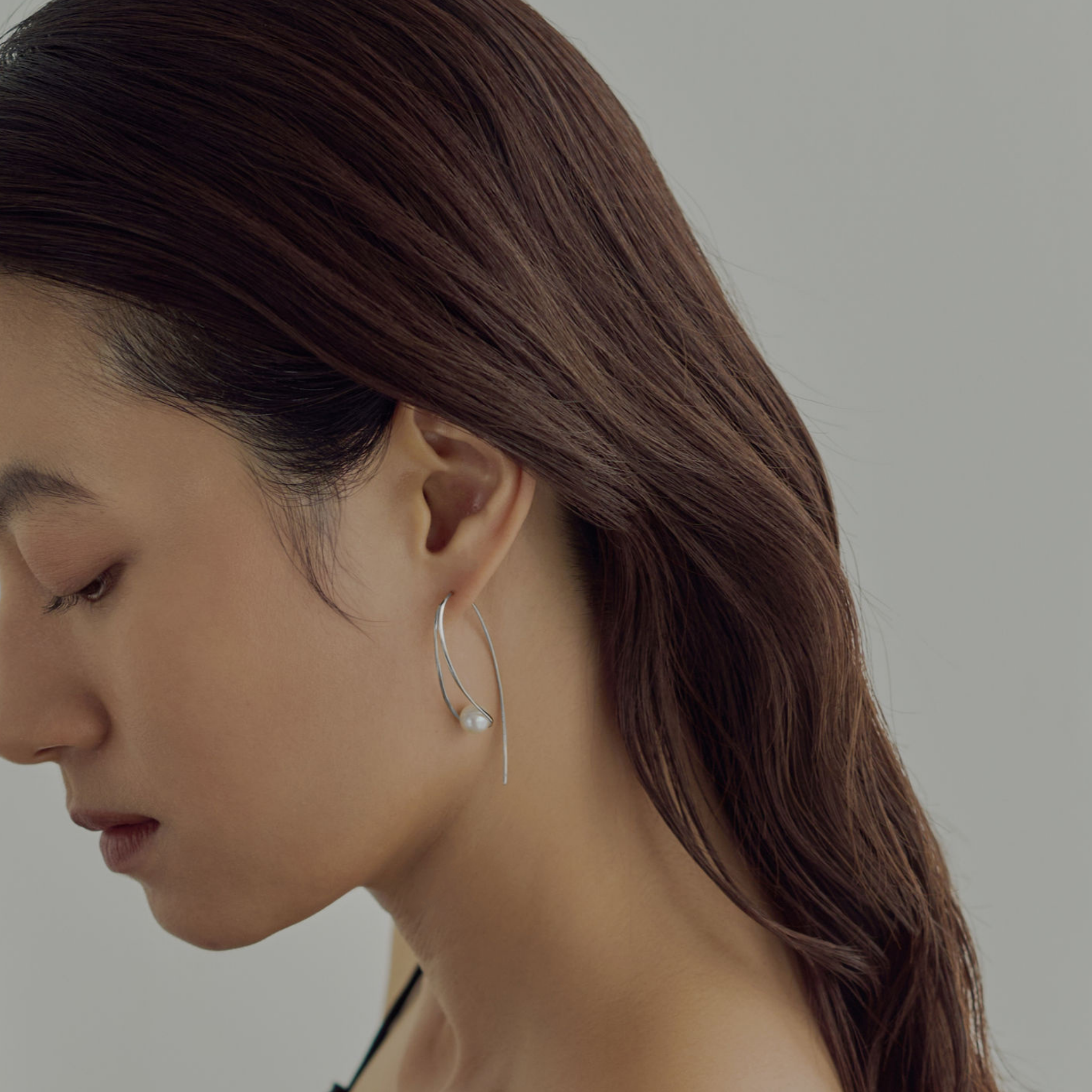 【history】パールカーブラインピアス silver