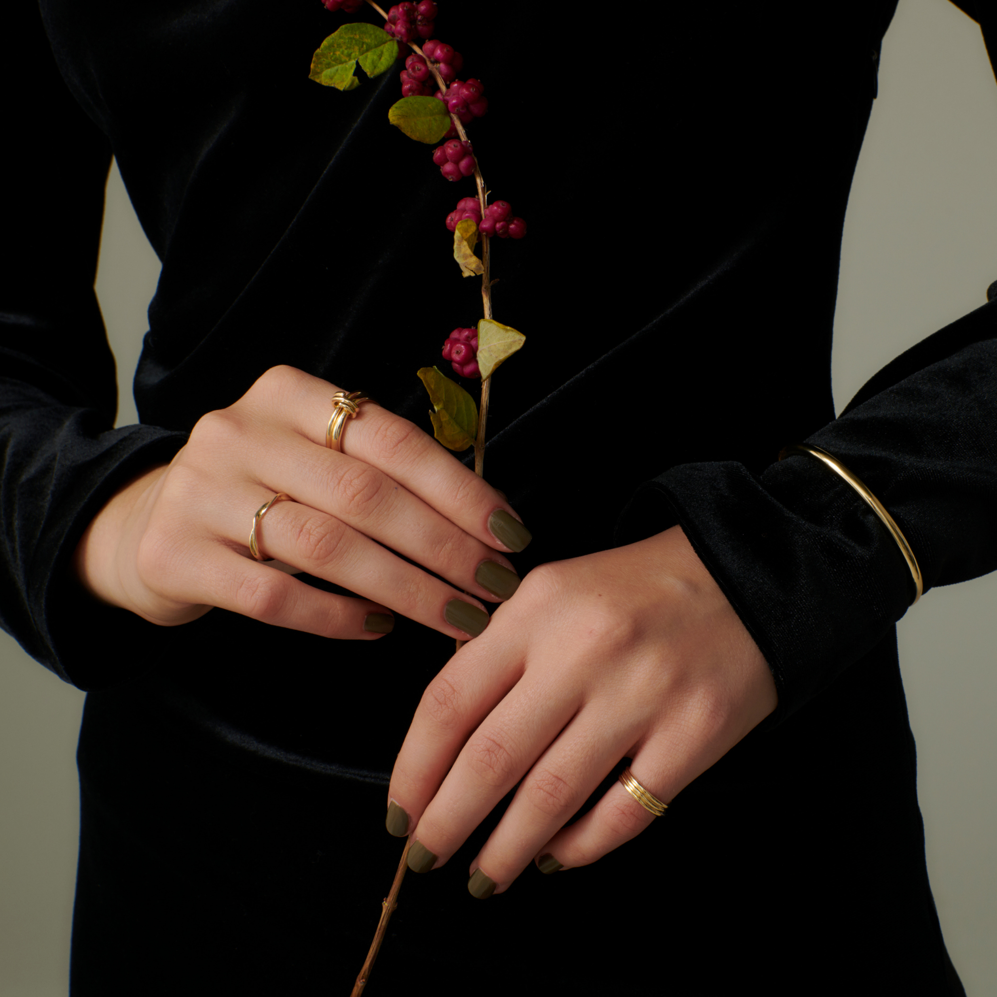 【hang】コネクションリング gold