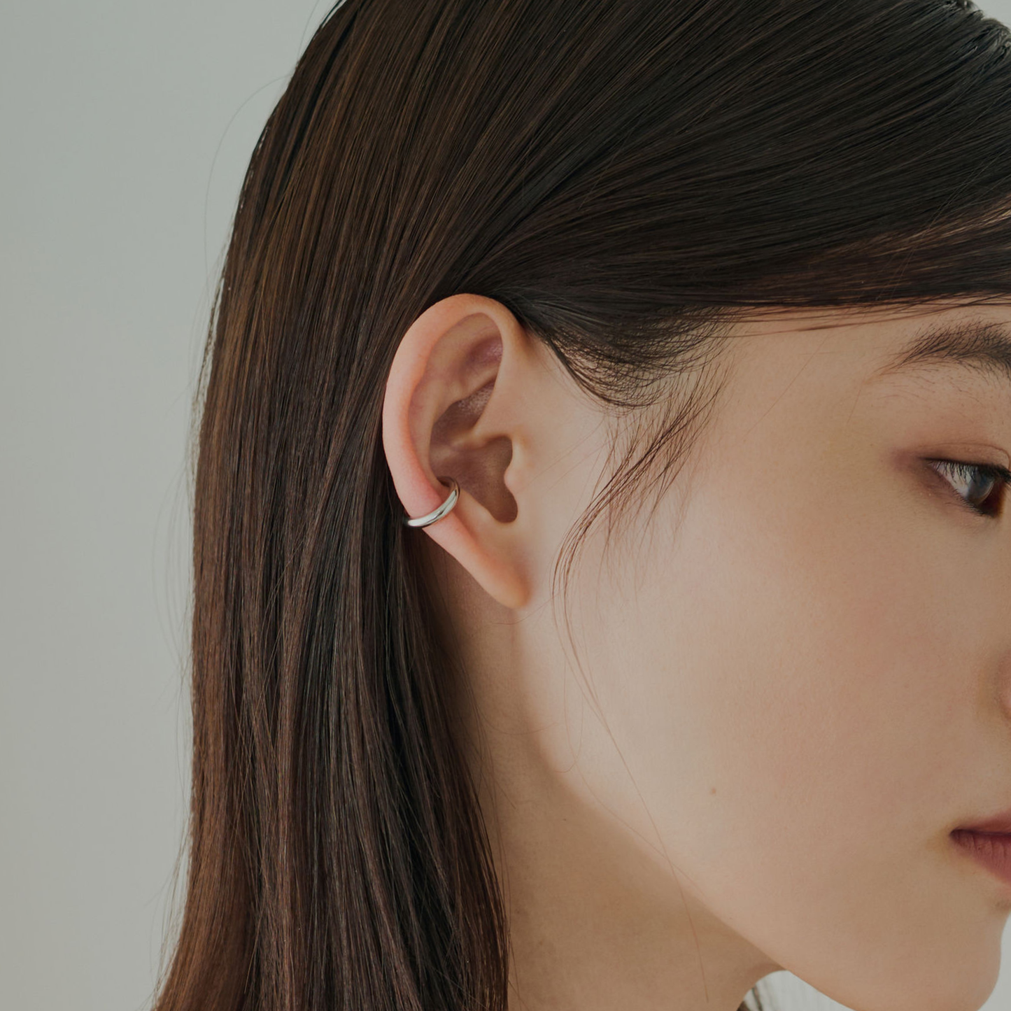 [holiday] Smooth ear cuff silver