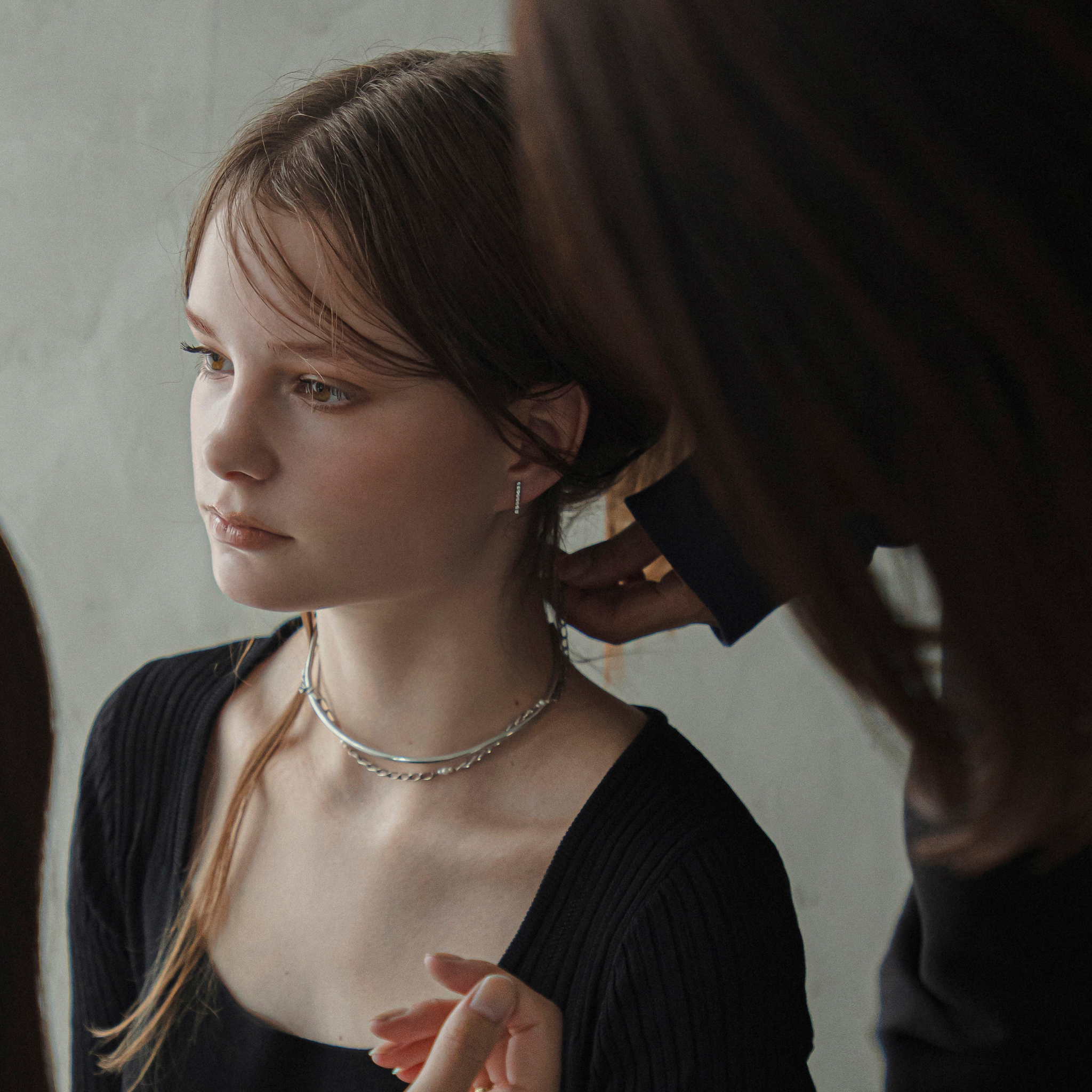 【anchor】ステーションパールチョーカー silver