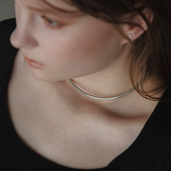 【anchor】スムースネックカフ3.0mm silver