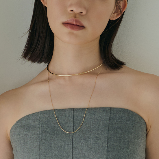 【anchor】チェーンネックカフ2.5mm gold