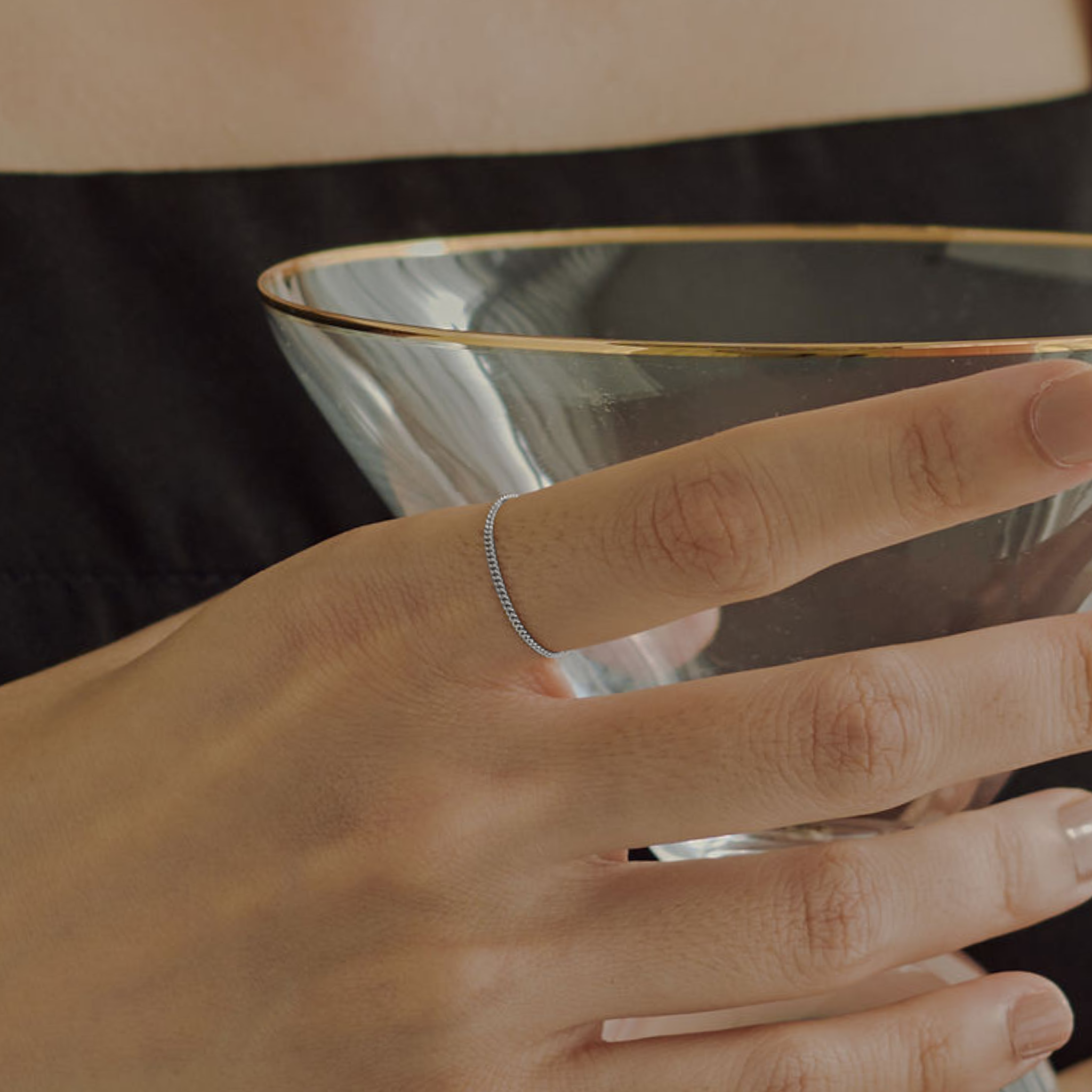 [dressing] Layered ring, Kihei chain - S silver