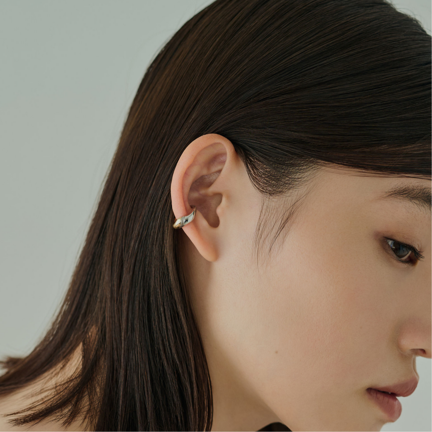 [breeze] Bicolor ear cuff - L gold &amp; silver