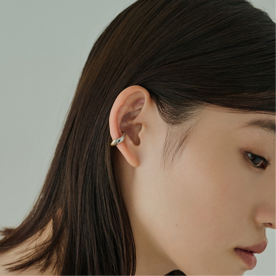 [breeze] Bicolor ear cuff - L gold &amp; silver