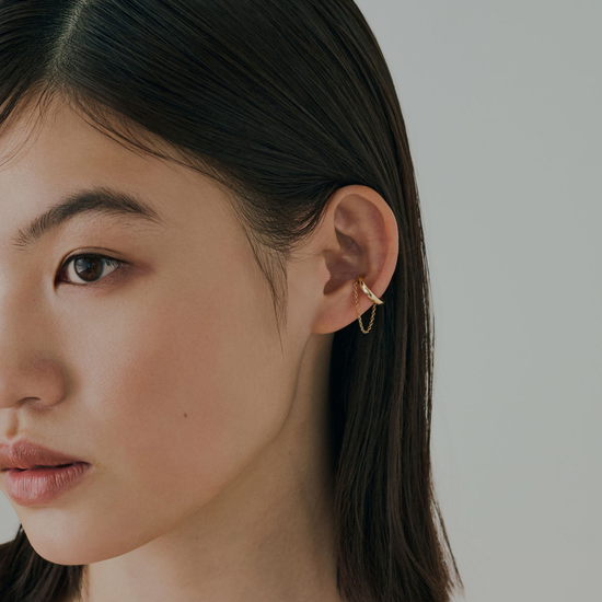 【harbor】チェーンイヤーカフ gold