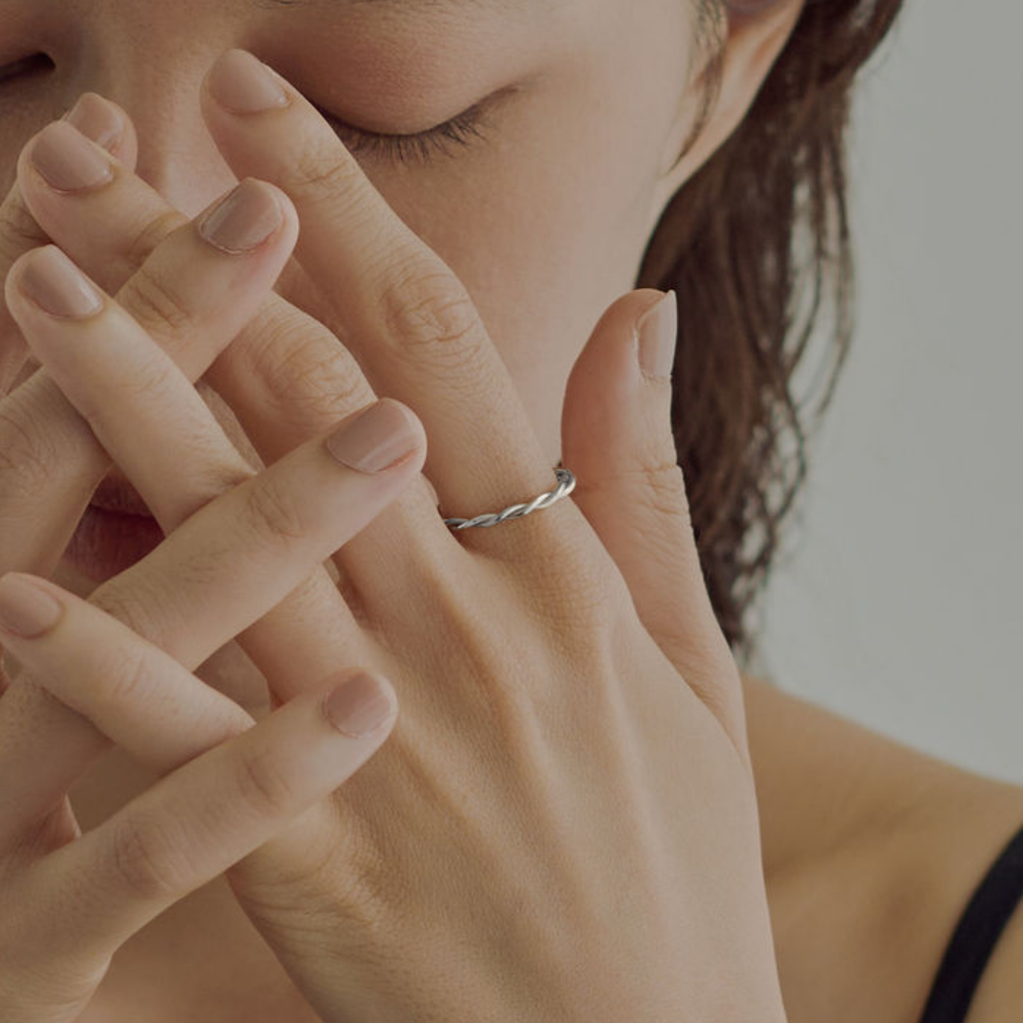 [helix] Twist ring silver