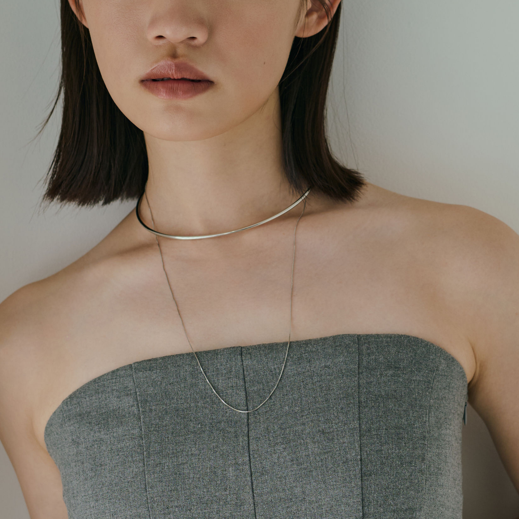 【anchor】チェーンネックカフ2.5mm silver