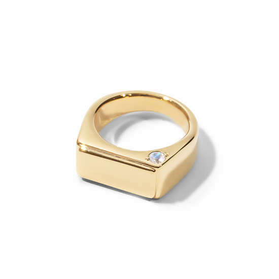 [誕生石]【baby ring】シグネットベビーリング gold (受注商品)