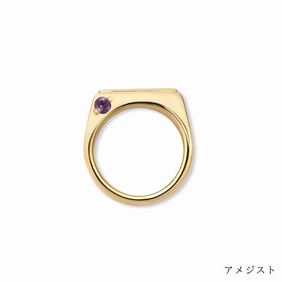 [Birthstone] [fav] Stone &amp; Pearl Ear Cuff Gold