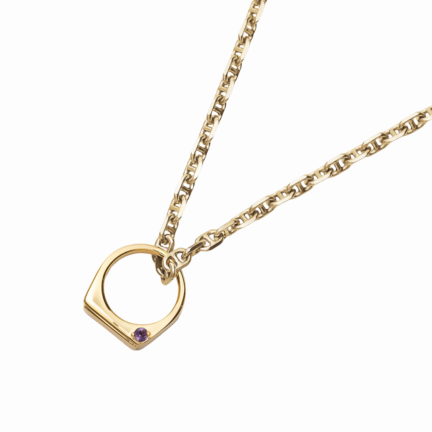 [Birthstone] [fav] Stone &amp; Pearl Ear Cuff Gold