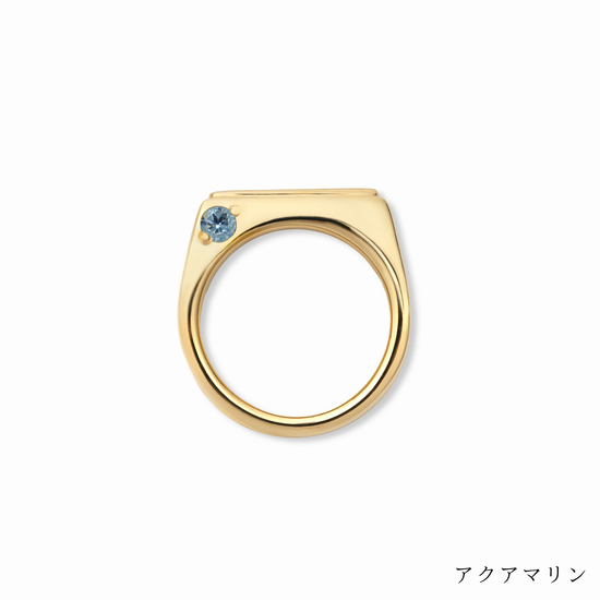 [Birthstone] [fav] Stone &amp; Pearl Ear Cuff Gold