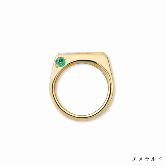 [Birthstone] [fav] Stone &amp; Pearl Ear Cuff Gold