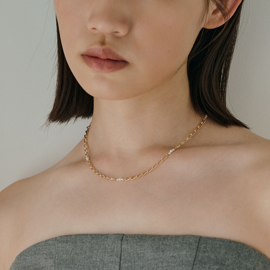 【anchor】ステーションパールチョーカー gold