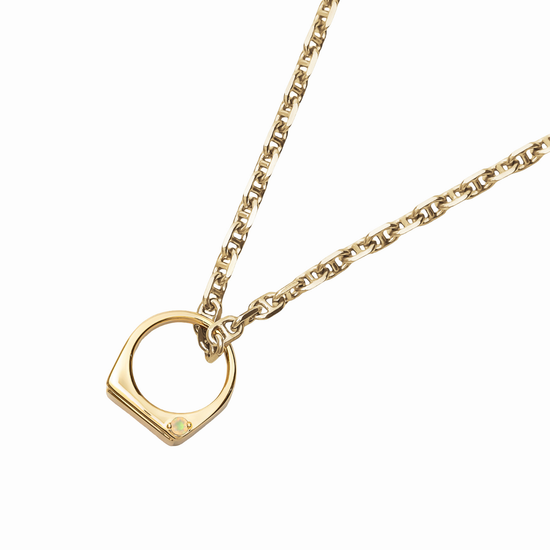 [Birthstone] [fav] Stone &amp; Pearl Ear Cuff Gold