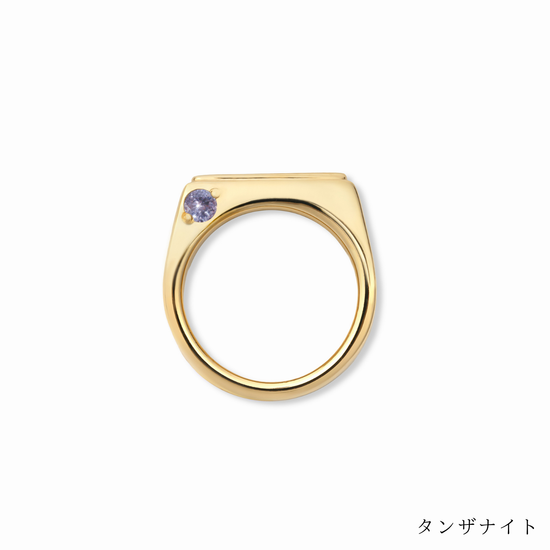 [Birthstone] [fav] Stone &amp; Pearl Ear Cuff Gold