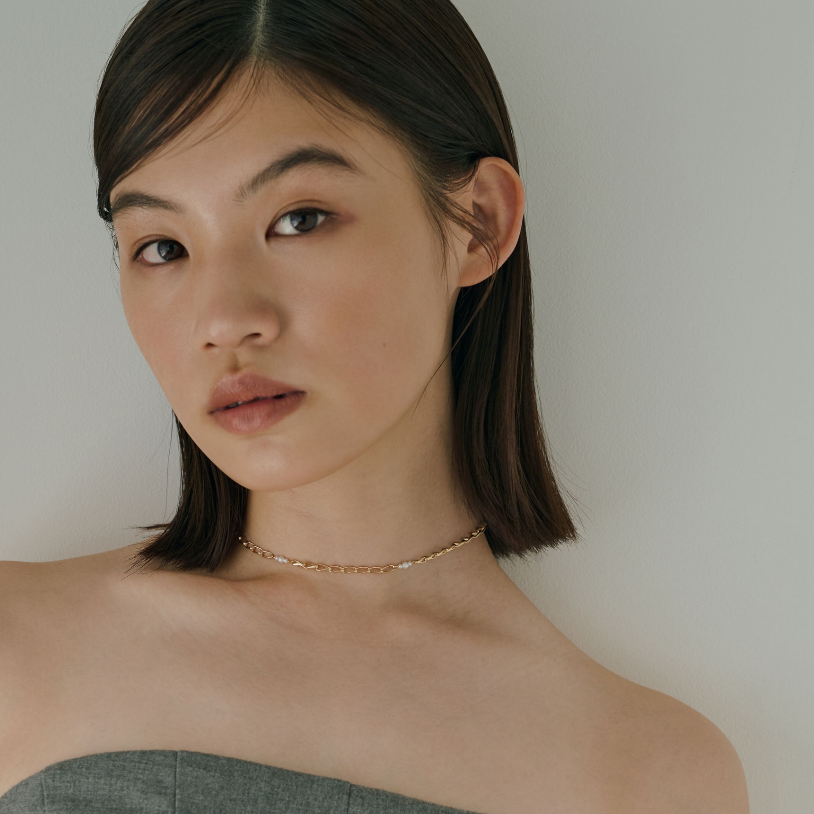 【anchor】ステーションパールチョーカー gold