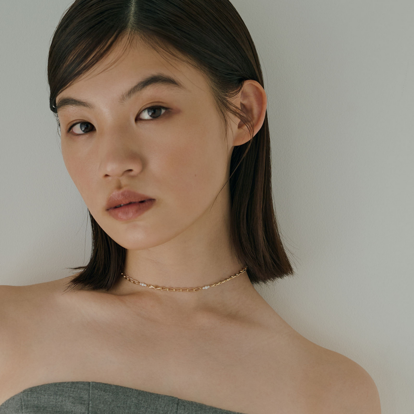 【anchor】ステーションパールチョーカー gold