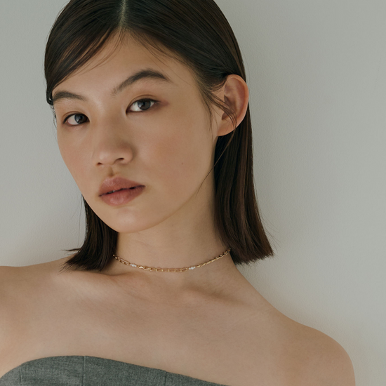 【anchor】ステーションパールチョーカー gold