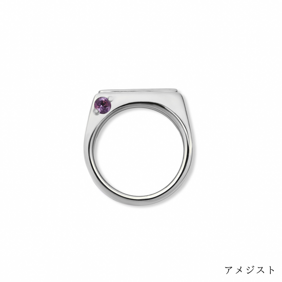 [誕生石]【baby ring】シグネットベビーリング silver (受注商品)