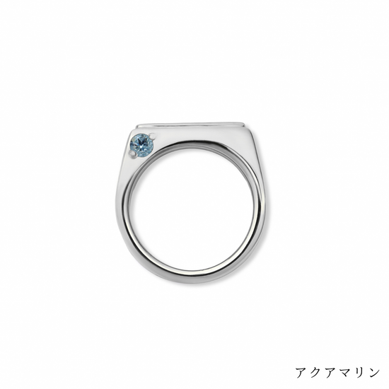 [誕生石]【baby ring】シグネットベビーリング silver (受注商品)