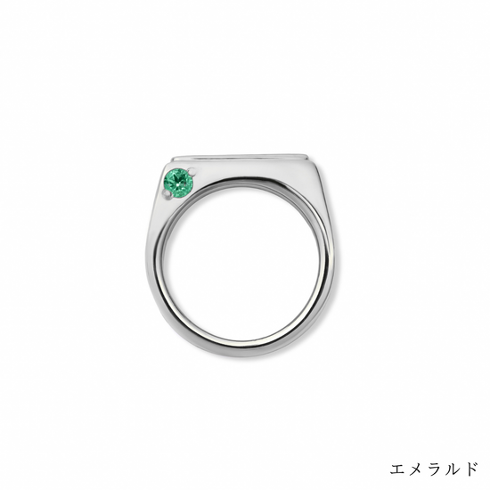 [誕生石]【baby ring】シグネットベビーリング silver (受注商品)