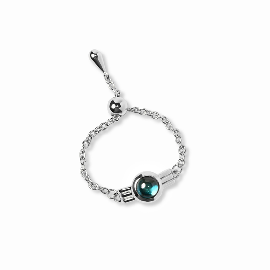 【glint】天然石チェーンフリーサイズリングφ4.0㎜ silver