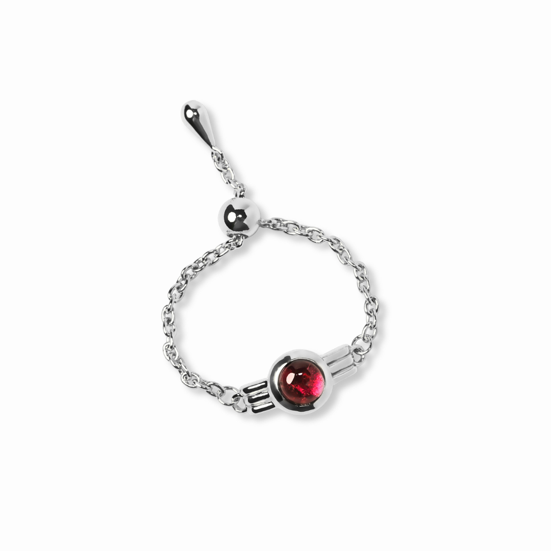 【glint】天然石チェーンフリーサイズリングφ4.0㎜ silver