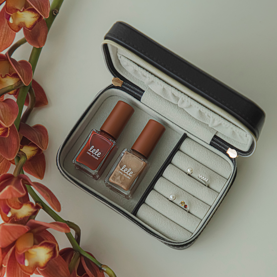 【h.. × lele】Christmas luxe BOX (ネイル2色＋リング2種+ジュエリーBOX)