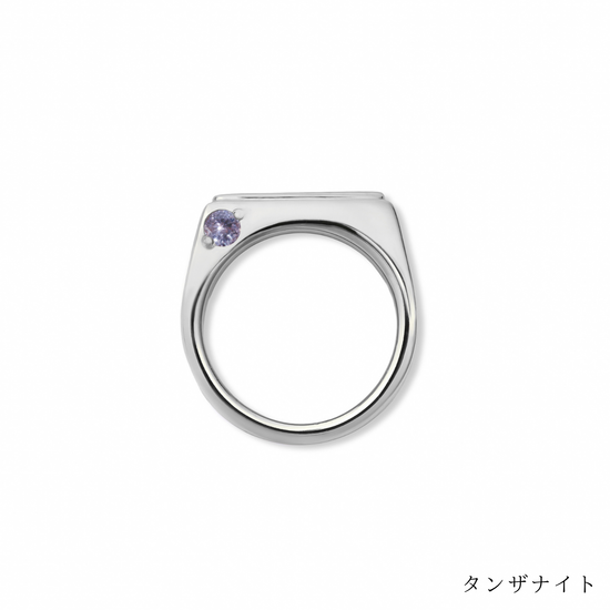 [誕生石]【baby ring】シグネットベビーリング silver (受注商品)