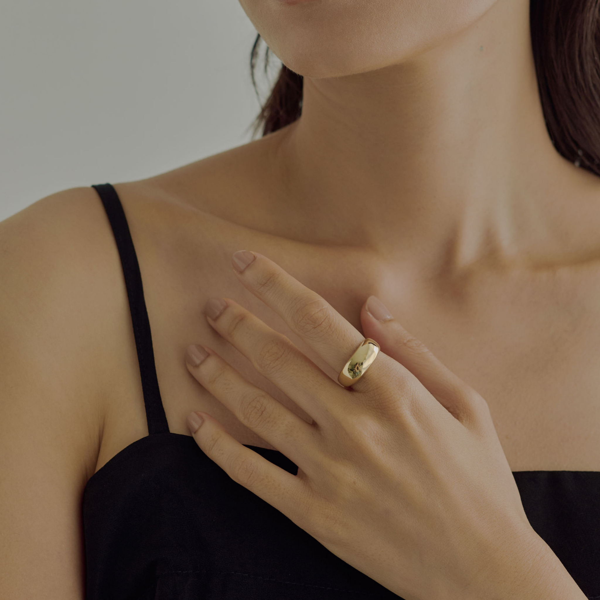 [hop] Simple Shine Ring Gold