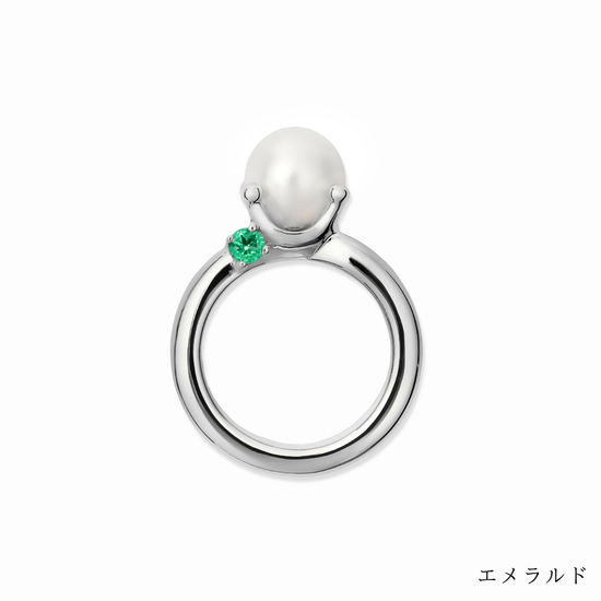 [誕生石]【baby Ring】パールベビーリング silver (受注商品)