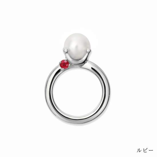 [誕生石]【baby Ring】パールベビーリング silver (受注商品)