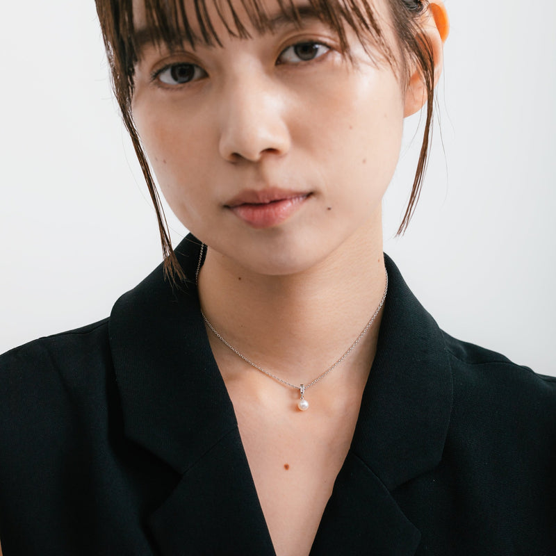 【comet】パール＆トパーズネックレス silver