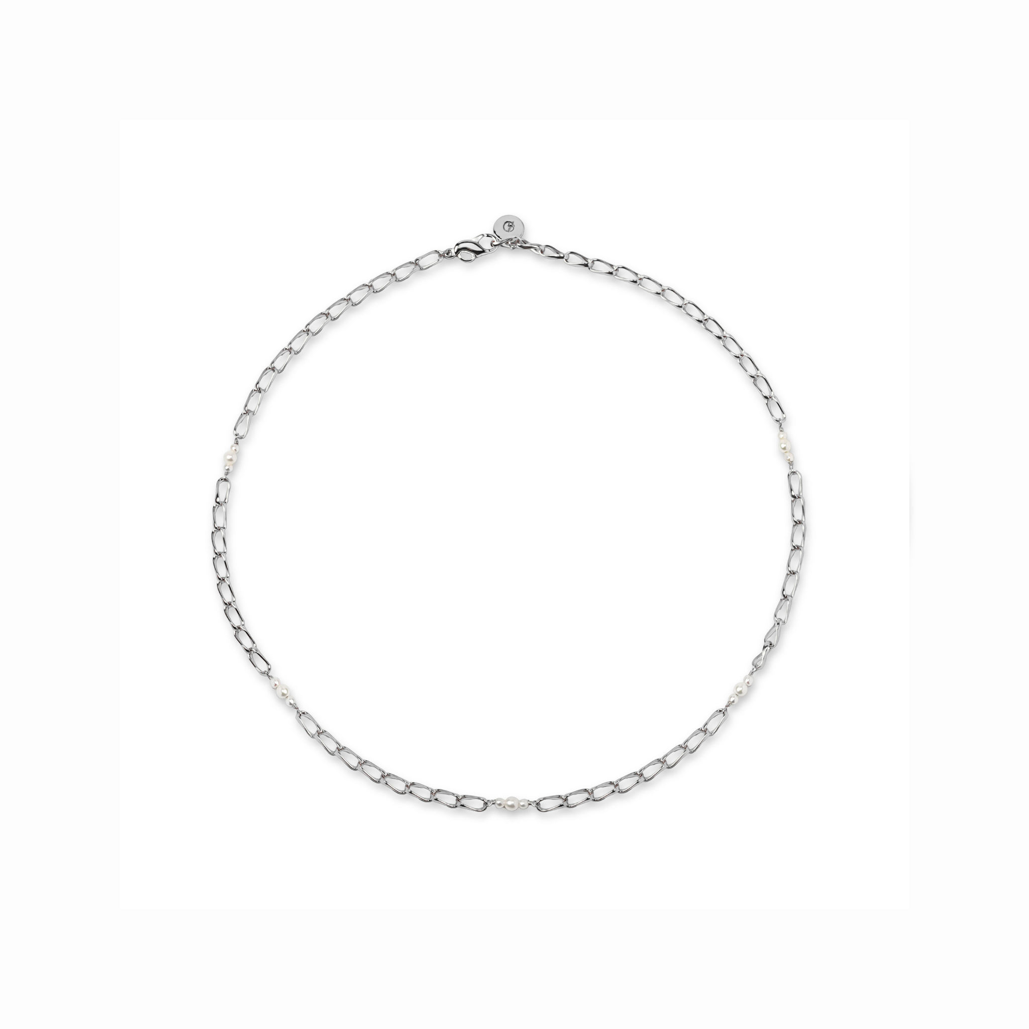 【anchor】ステーションパールチョーカー silver