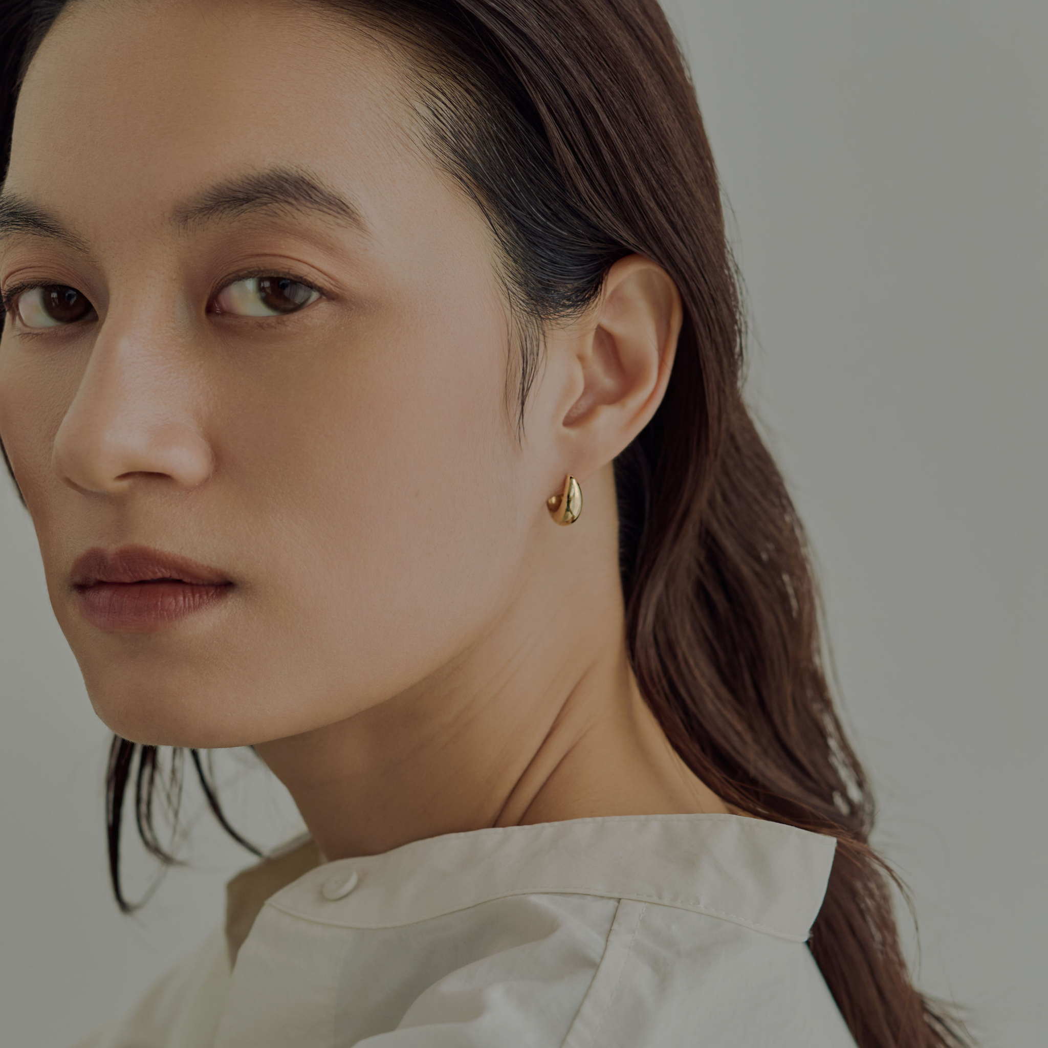 【haimish】フィットラウンドピアス gold