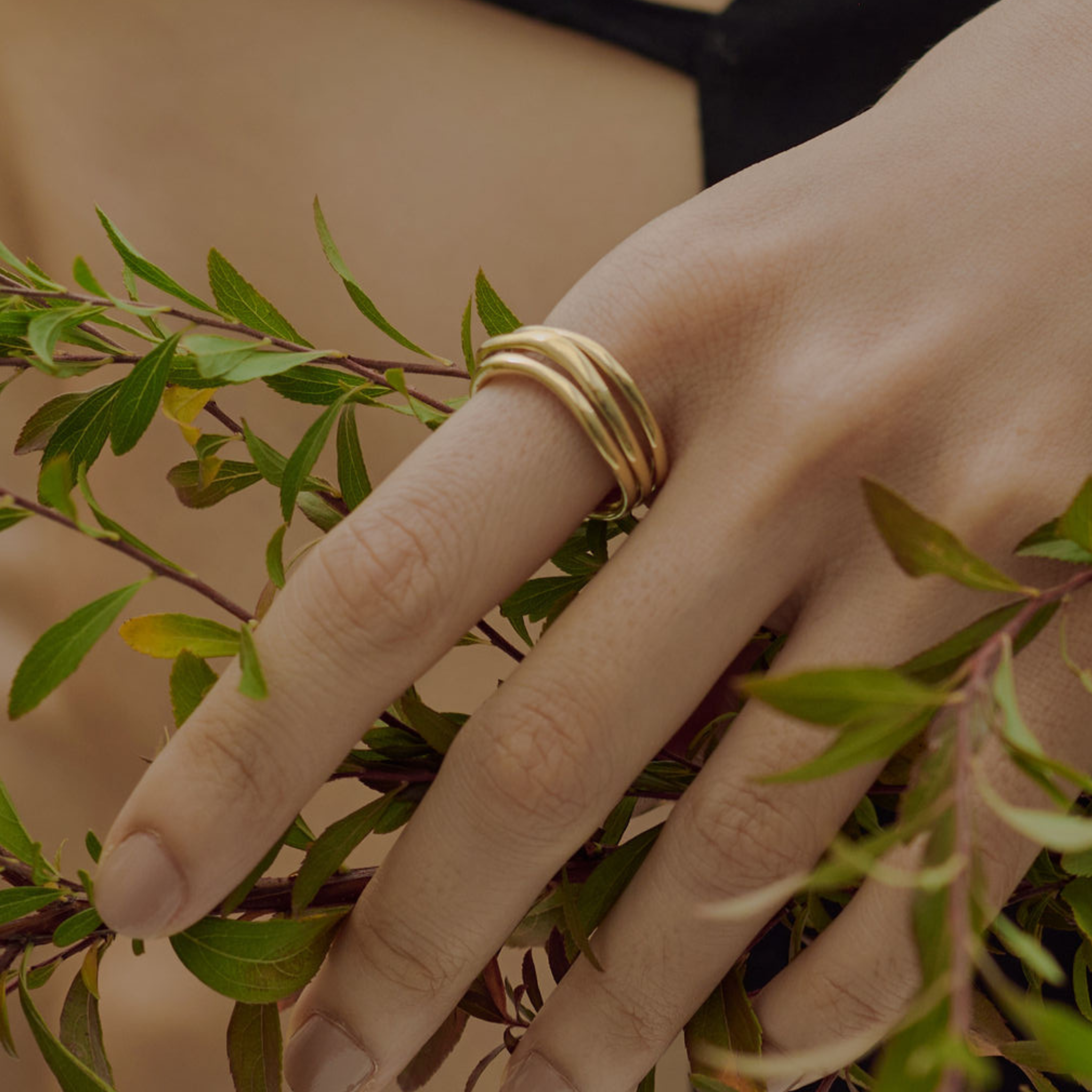 【heal】トリオラインリング gold