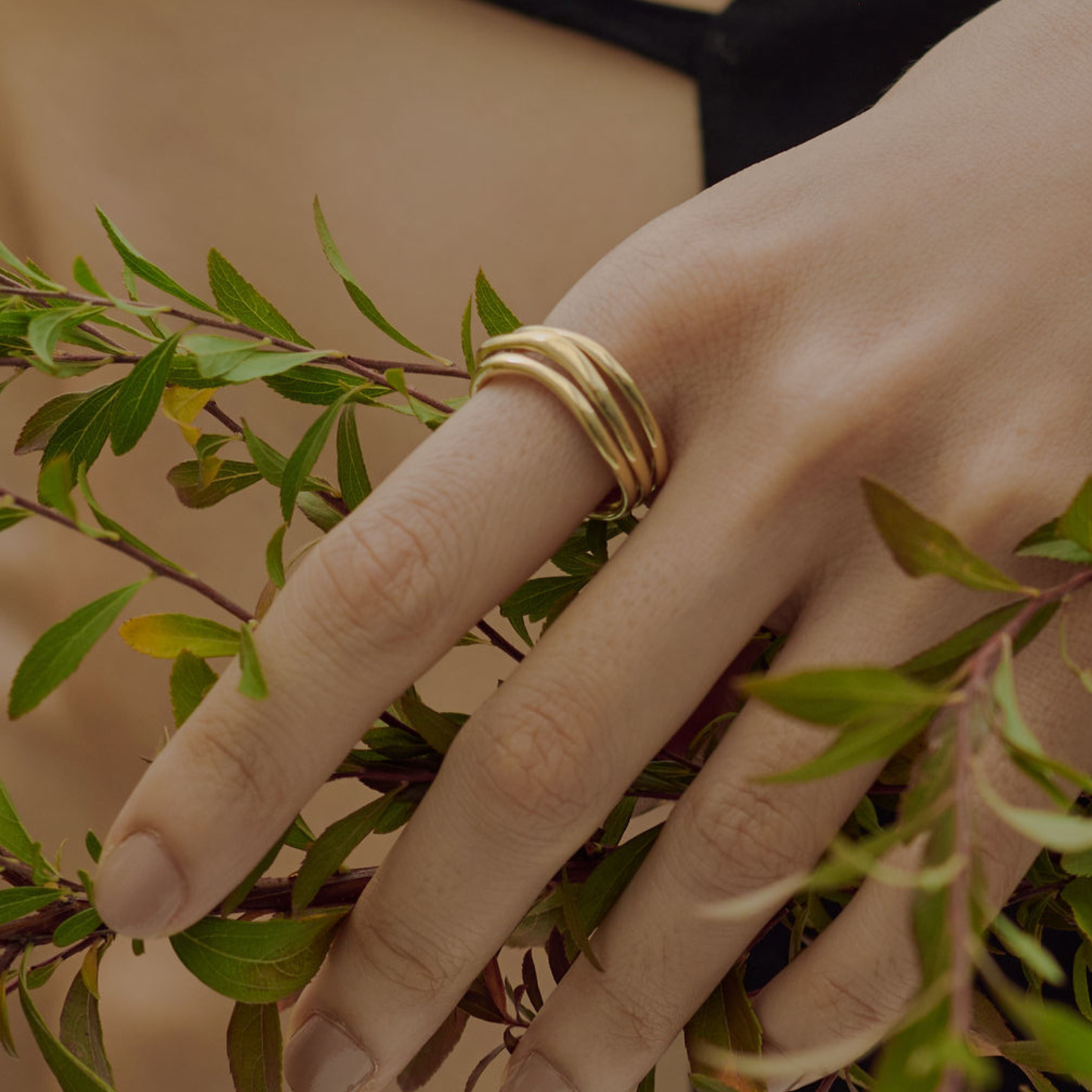 【heal】トリオラインリング gold