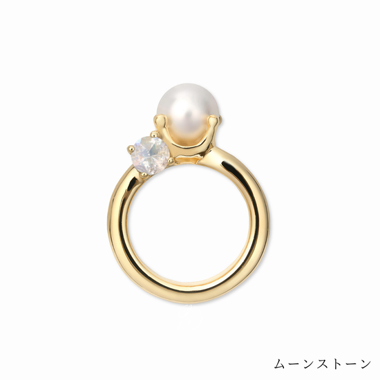 [誕生石]【baby Ring】パールベビーリング gold (受注商品)