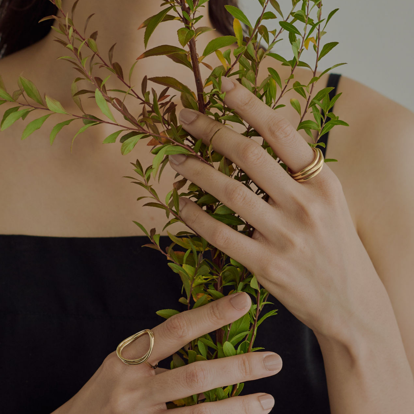 【heal】トリオラインリング gold